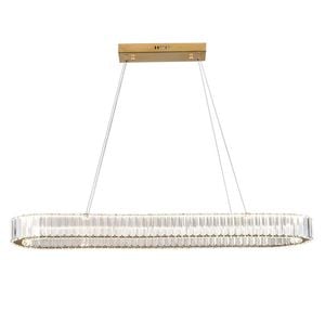 Eli & Co. Lighting Crystal Wave Linear Chandelier 150cm Ceiling Light - Gold