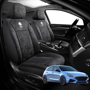 Australian Goose Edition Front Seat Covers for Hyundai i30 N 2021 - Current (Hatch Fastback) - Suede, Universal Fit - Black