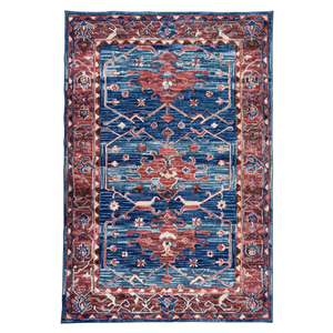 Fab Habitat 200x300cm Multicolour Dibru Traditional Machine Washable Rug