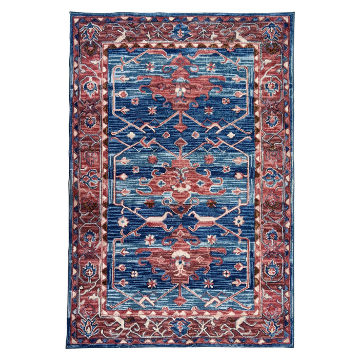 Fab Habitat 200x300cm Multicolour Dibru Traditional Machine Washable Rug