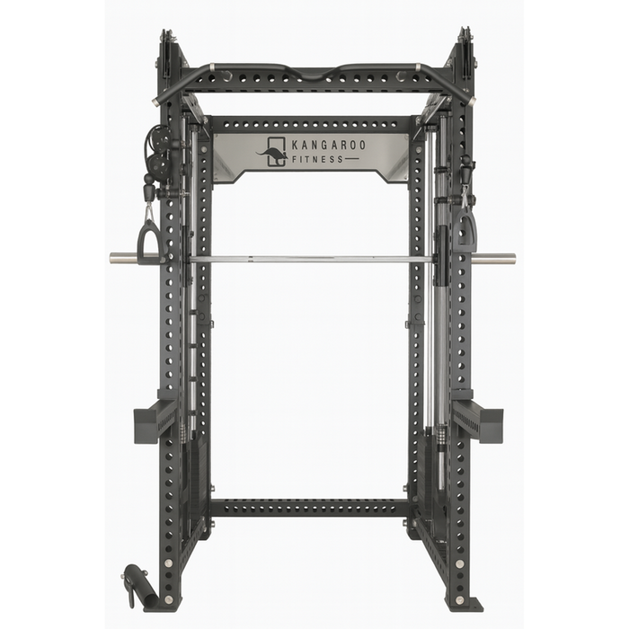 Kangaroo Fitness Commercial Heavy-Duty Multi-Functional Smith Trainer & Power Safe Squat Rack