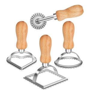 Catzon 3 Pcs Ravioli Stamp Set with Cutter Wheel