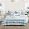 Renee Taylor Montego Quilt Duvet Cover Coastal Blue & White Stripe Queen