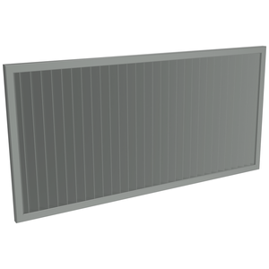 ProtectorAl 1001 - 2000 x 300 - 1000mm Palladium Silver Vertical 5mm Overlap Aluminium Welded Louver Panel