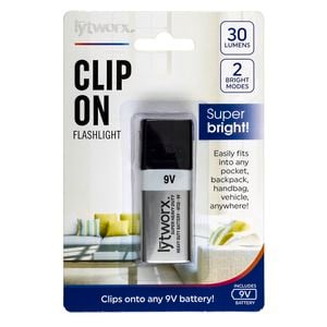 Lytworx 9V Battery Clip On Flashlight