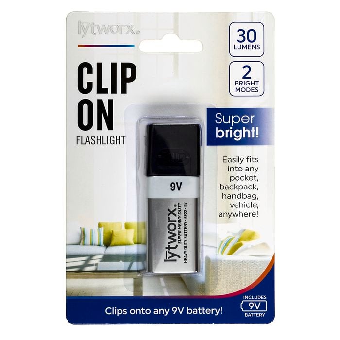 Lytworx 9V Battery Clip On Flashlight