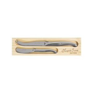 Laguiole Jean Neron 2pc Cheese Knife & Spreader Set - Stainless Steel