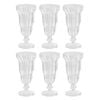 6PK Lemon & Lime 410ml Plastic Sundae Ice Cream Cup - Clear