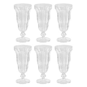 6PK Lemon & Lime 410ml Plastic Sundae Ice Cream Cup - Clear