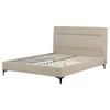 Familand Queen Size Platform Bed Frame Upholstered in Cream