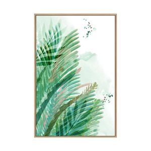 Artey | Lush Palm II - Framed Canvas - Natural Frame - 100 x 150cm