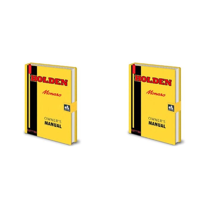 2pk Holden Monaro Owners Manual A5 Premium Notebook Writing Stationery Yellow