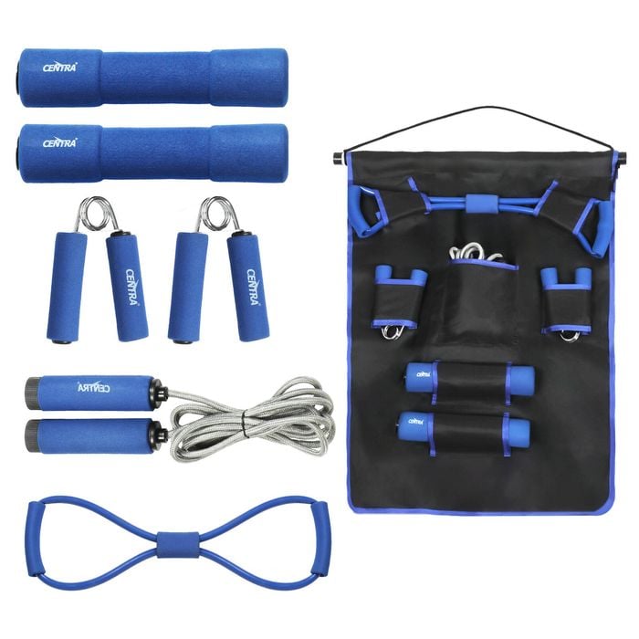 Centra 6-in-1 Resistance Band Dumbbells Exercise Kit Blue