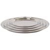 Round Stainless Steel Serving Tray Set - 25.5cm-40.5cm - 4pc