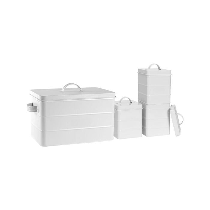 Harbour Housewares Vintage Metal Storage Canister 4pc Set