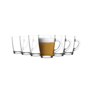 Vega Glass Tea & Coffee Mugs 300ml - Set of  6 - LAV