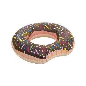 H20GO! 107cm Inflatable Donut Ring (Chocolate)