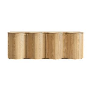 Jaya 215cm 4 Door Buffet Table Storage Unit Natural