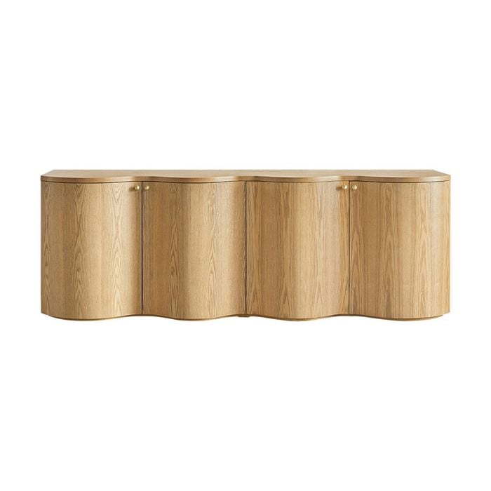 Jaya 215cm 4 Door Buffet Table Storage Unit Natural