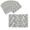 Set of 12 PVC Easy Care Placemats - Signature White 43 x 28 cm
