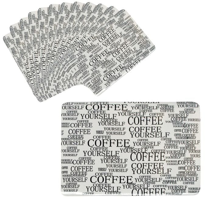 Set of 12 PVC Easy Care Placemats - Signature White 43 x 28 cm