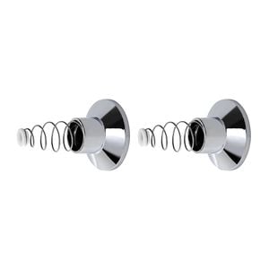 Shaw & Mason Chrome Plastic Wall Flange - Pair
