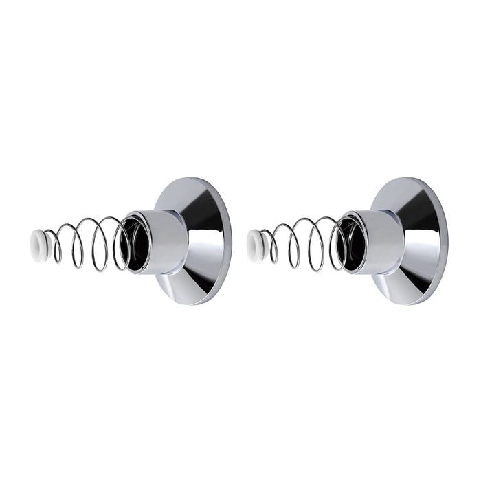 Shaw & Mason Chrome Plastic Wall Flange - Pair
