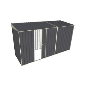 Build-A-Shed 1.2 x 3.7 x 2.0m Skillion Single Sliding Side Door Shed - Grey