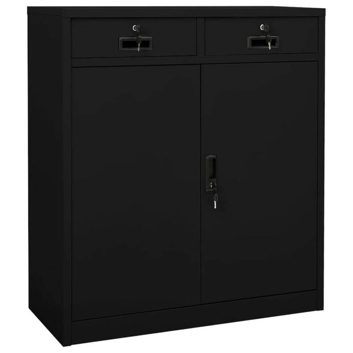 vidaXL Office Cabinet Black 90x40x102 cm