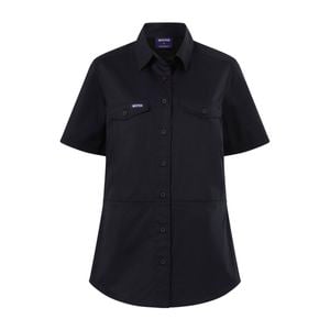 Citeco Size 12 Black Womens Short Sleeve Shirt