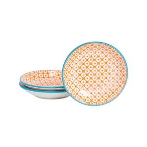Nicola Spring Patterned Dipping Dishes - Small Bowls for Rice, Soy Sauce & Olive Oil, 10cm - Set of 3