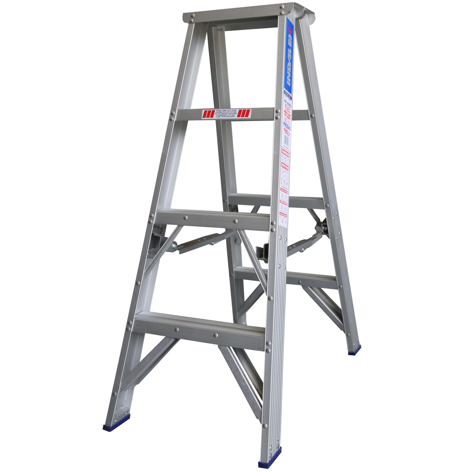 INDALEX 1.2m Aluminium 180KG Pro Series Double Sided Step Ladder ...