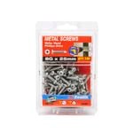Zenith 8G x 25mm Galvanised Wafer Head Metal Screws - 100 Pack