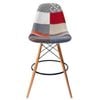 SK Designer Living | Replica Eames DSW Stool | Fabric & Natural - Multicoloured V2