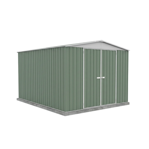 Absco Sheds 3.00m x 3.66m x 2.30m Pale Eucalypt Double Door Highlander Garden Shed 