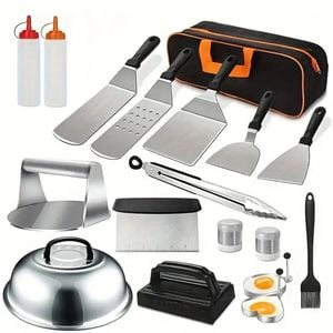 Flat Top Grill Accessories Stainless Steel Set
