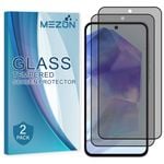 2 Pack MEZON Samsung Galaxy A35 5G Privacy Anti-Spy Fingerprint Unlock Tempered Glass