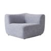 MIUZ Modular Corner Chair, Grey Accent Chair, Perfect for Living Rooms, Office L