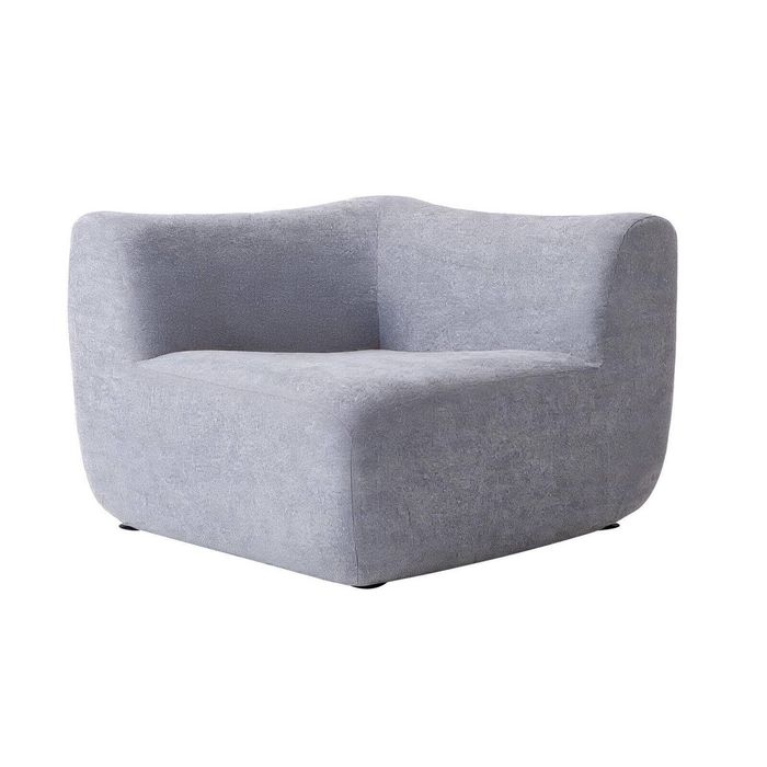 MIUZ Modular Corner Chair, Grey Accent Chair, Perfect for Living Rooms, Office L