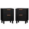 ALFORDSON Set of 2 Bedside Table Black