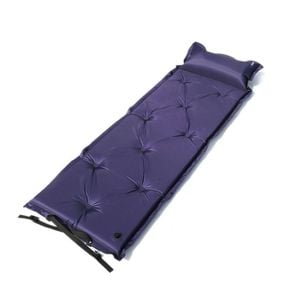 Self Inflating Mattress Camping Hiking Airbed Mat Sleeping with Pillow Bag Camp- Navy