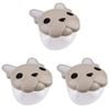 3PK Melii Luxe 3D Animal Leak-Proof Snack Container Lunch Box 232ml Bulldog