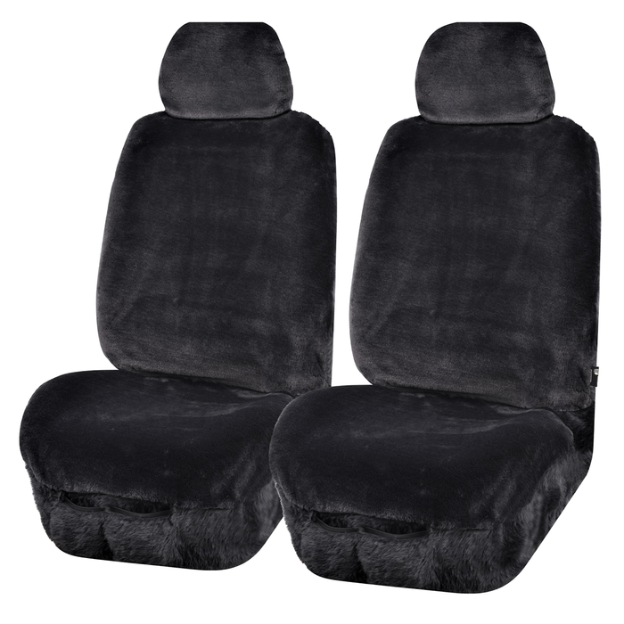 MyCar Faux Fur Seat Covers Universal Charcoal