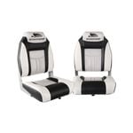 Seamanship 2X Folding Boat Seats Seat Marine Seating Set All Weather Swivels GR