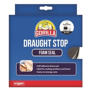 Gorilla 9mm x 6mm x 4m Black Draughts Stop Foam