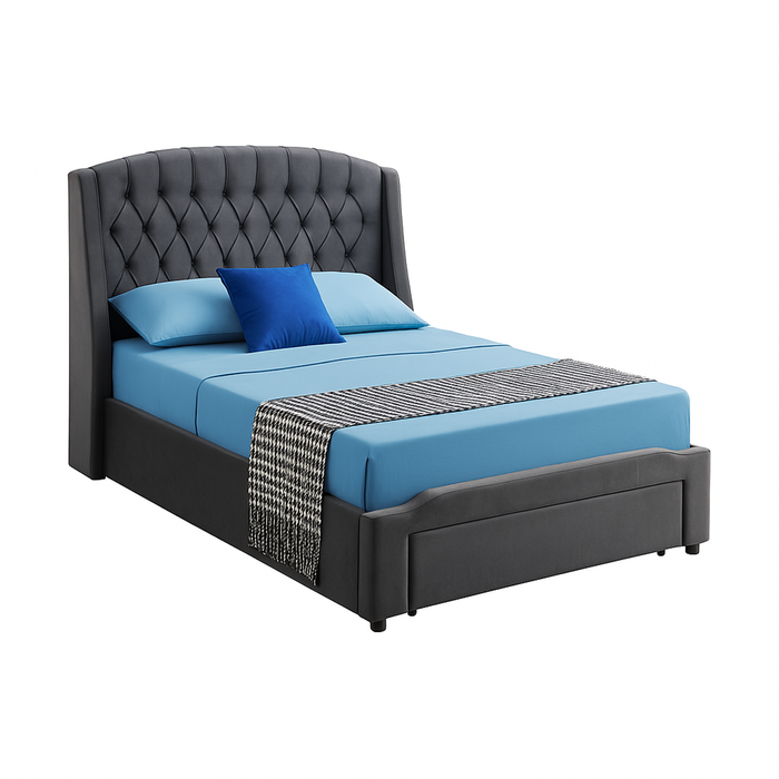 Elegant Collections Dark Grey Paris King Bed