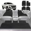 6D Diamond Car Floor Mats for Isuzu D-Max Crew Cab 2008-2011-Full Set-Black-Outback GT