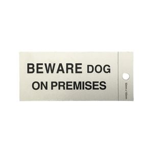 Brutus 100 x 50mm Beware Dog on Premises Plastic Sign