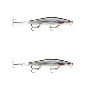 2x Rapala 12cm RipStop Shallow Jerkbait Hard Body Fishing Lures - Roach Live