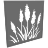 ProtectorAl 300 - 940 x 300 - 940mm Light Charcoal Bullrush Framed Composite Decorative Panel